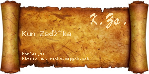Kun Zsóka névjegykártya